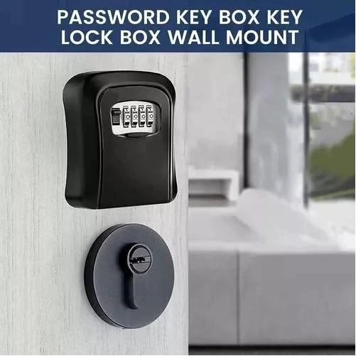 CAJA SEGURIDAD PARA LLAVES CON CLAVE EN COLOR NEGRO - 4