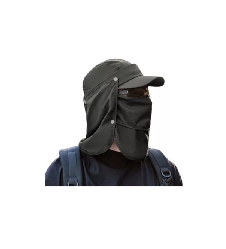 GORRO VISERA PARA EL SOL 4 EN 1 USO DIARIO NEGRO - 2