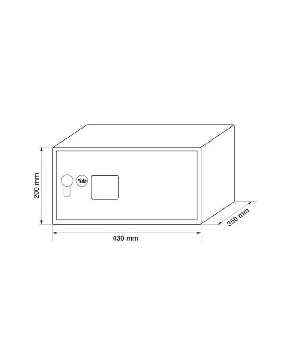 CAJA FUERTE ELECTRÓNICA YALE PARA NOTEBOOK 24 LTS EN COLOR NEGRO - 4