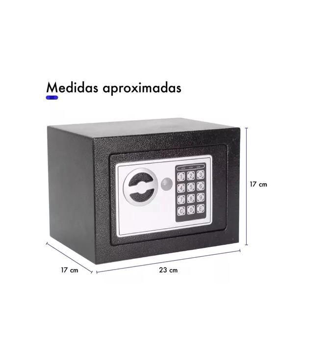 CAJA FUERTE SEGURIDAD ELECTRÓNICA/COMBINACIÓN EN COLOR NEGRO - 4