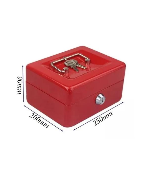 CAJA FUERTE METÁLICA CON LLAVE PARA DINERO 25X20CM COLOR ... - 2