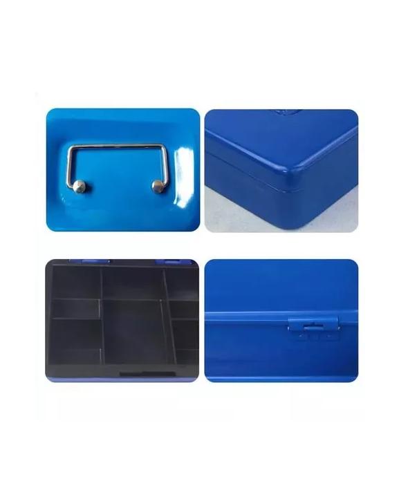 CAJA FUERTE METÁLICA CON LLAVE PARA DINERO 25X20CM COLOR ... - 3