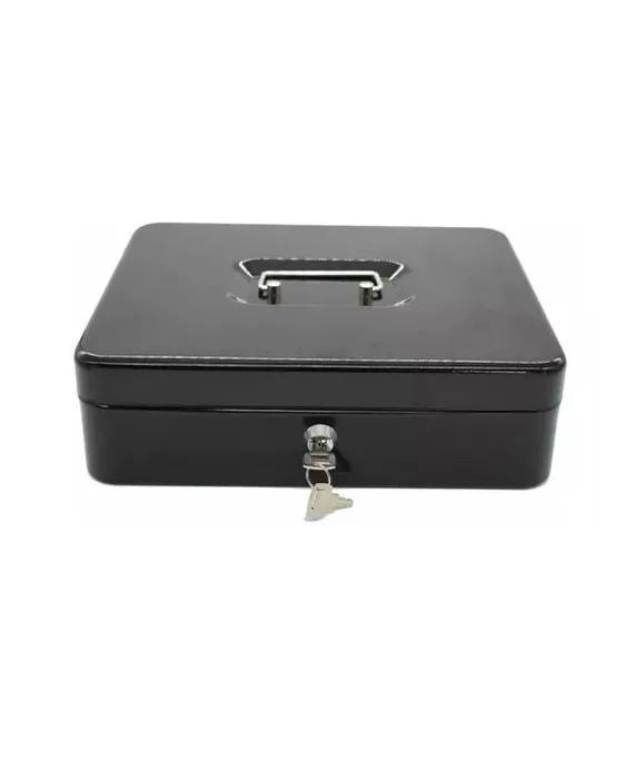 CAJA ORGANIZADORA DE DINERO EN COLOR NEGRO CON LLAVE DE SEGURIDAD ... - 1