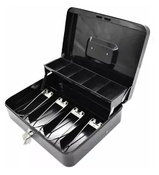 CAJA ORGANIZADORA DE DINERO EN COLOR NEGRO CON LLAVE DE SEGURIDAD ... - 4