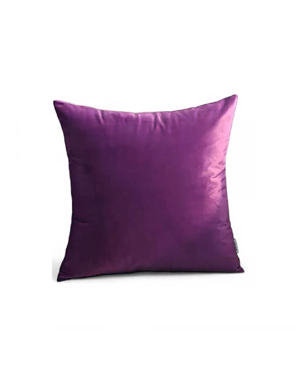 FUNDA PARA COJÍN VELVET TERCIOPELO LISO EN VARIEDAD DE COLORES - MORADO - 1