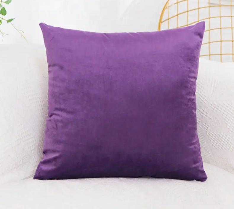 FUNDA PARA COJÍN VELVET TERCIOPELO LISO EN VARIEDAD DE COLORES - MORADO - 2
