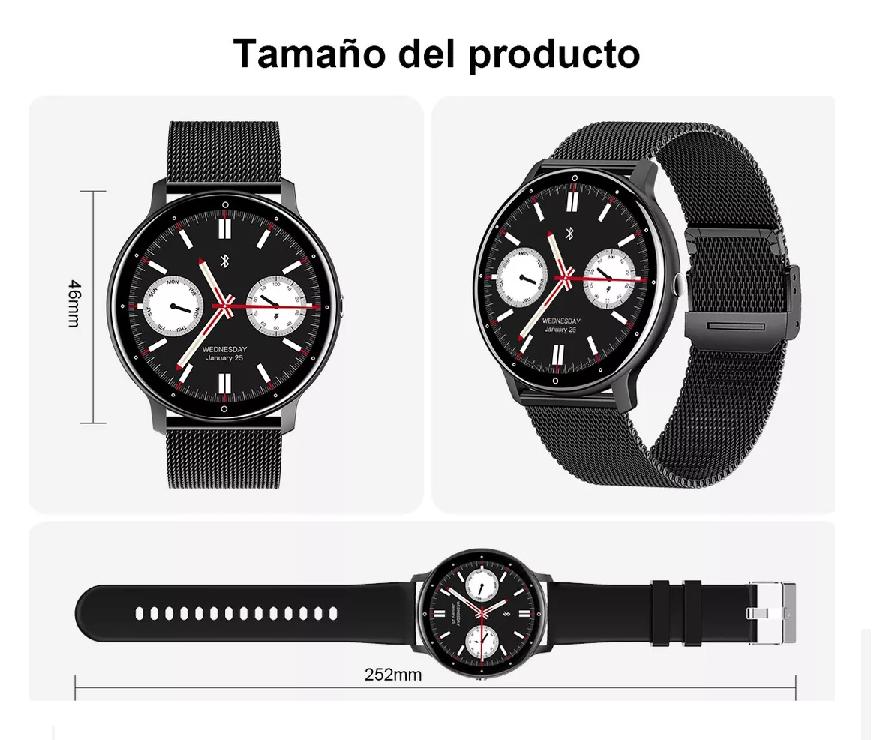 RELOJ INTELIGENTE HOMBRE MUJER SMARTWATCH LLAMADA BLUETOOTH - 2