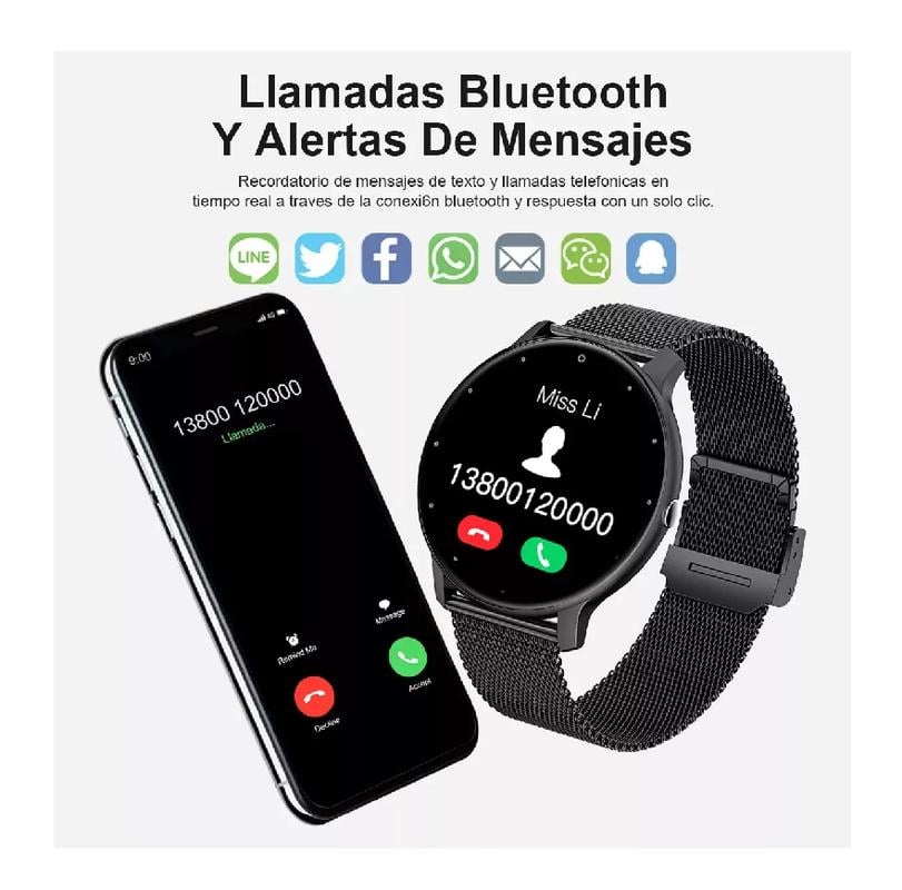 RELOJ INTELIGENTE HOMBRE MUJER SMARTWATCH LLAMADA BLUETOOTH - 3