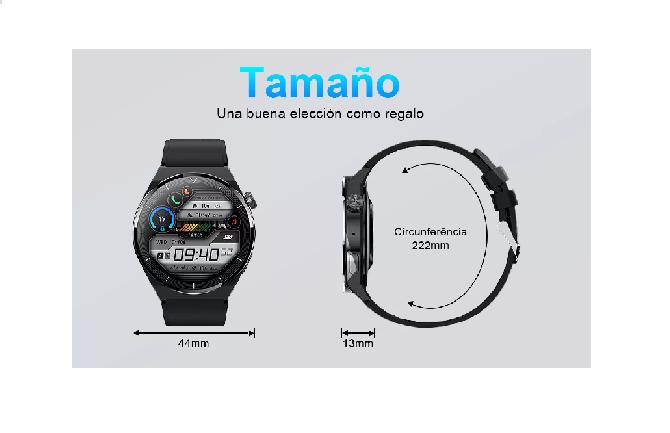 RELOJ INTELIGENTE BLUETOOTH LLAMADA SMARTWATCH COLOR NEGRO - 2