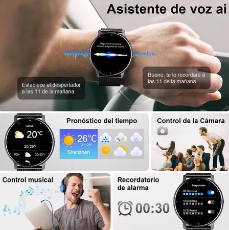 RELOJ INTELIGENTE HOMBRE MUJER SMARTWATCH LLAMADA BLUETOO... - 2