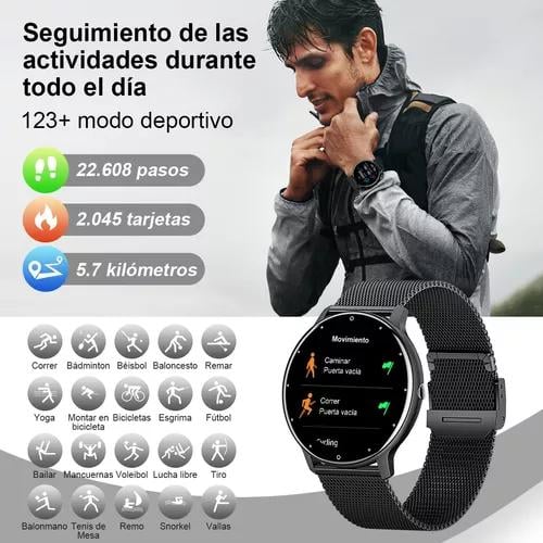 RELOJ INTELIGENTE HOMBRE MUJER SMARTWATCH LLAMADA BLUETOO... - 5
