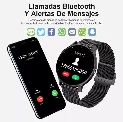RELOJ INTELIGENTE HOMBRE MUJER SMARTWATCH LLAMADA BLUETOO... - 6