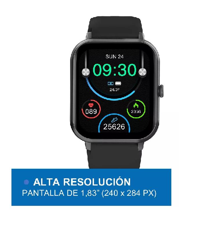 RELOJ INTELIGENTE SMARTWATCH DEPORTIVO COLOR NEGRO - 2