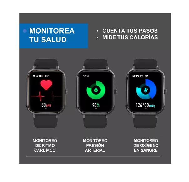 RELOJ INTELIGENTE SMARTWATCH DEPORTIVO COLOR NEGRO - 5