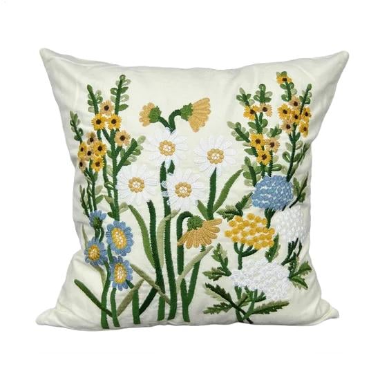 FUNDAS DE COJINES BORDADAS A ELECCIÓN 45X45 DISEÑO 63 COLOR BLANCO - 1