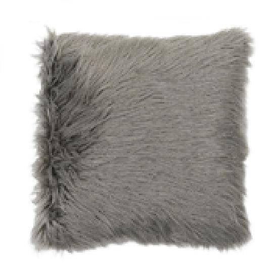 FUNDAS DE COJÍN PELUDITAS 45X45 CM COLOR GRIS - 1