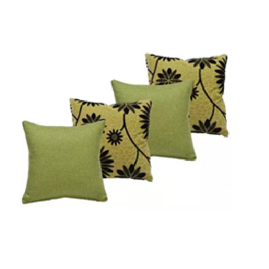 FUNDAS DE COJÍN CON DISEÑOS Y COLORES 43X43 CM - GIRASOL VERDE - 2