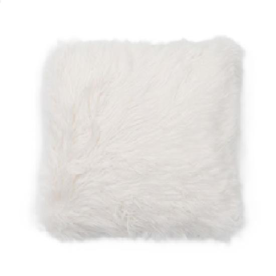 FUNDAS DE COJÍN PELUDITAS 45X45 CM COLOR BLANCO - 1