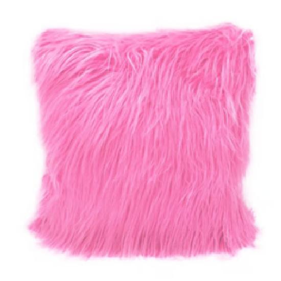 FUNDAS DE COJÍN PELUDITAS 45X45 CM COLOR FUCSIA - 1