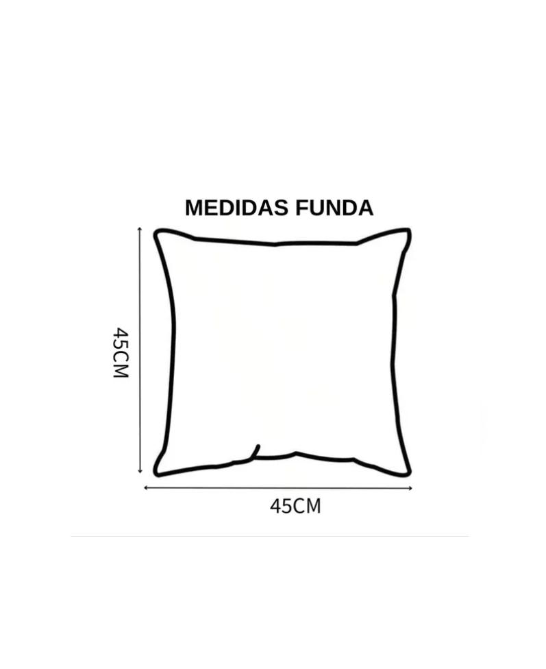FUNDAS DE COJINES BORDADAS A ELECCIÓN 45X45 DISEÑO 45 COLOR BLANCO - 2