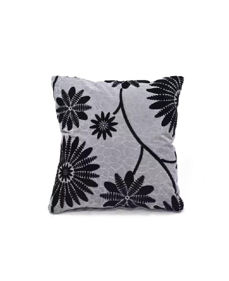 FUNDAS DE COJÍN CON DISEÑOS Y COLORES 43X43 CM - GIRASOL GRIS - 2