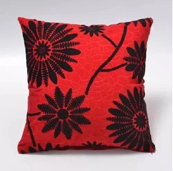 FUNDAS DE COJÍN CON DISEÑOS Y COLORES 43X43 CM - GIRASOL NARANJA - 1