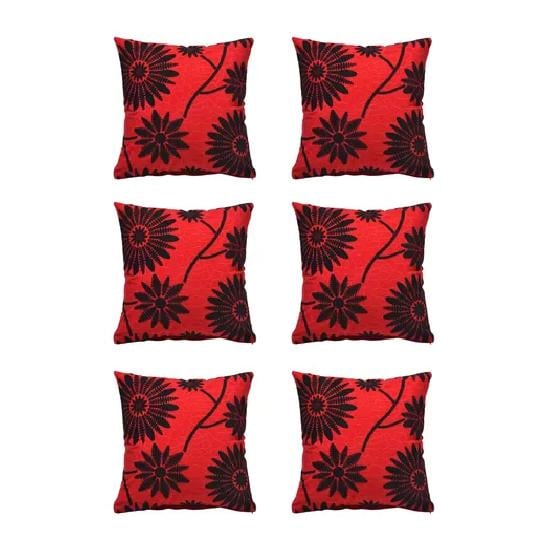 FUNDAS DE COJÍN CON DISEÑOS Y COLORES 43X43 CM - GIRASOL ROJO - 2