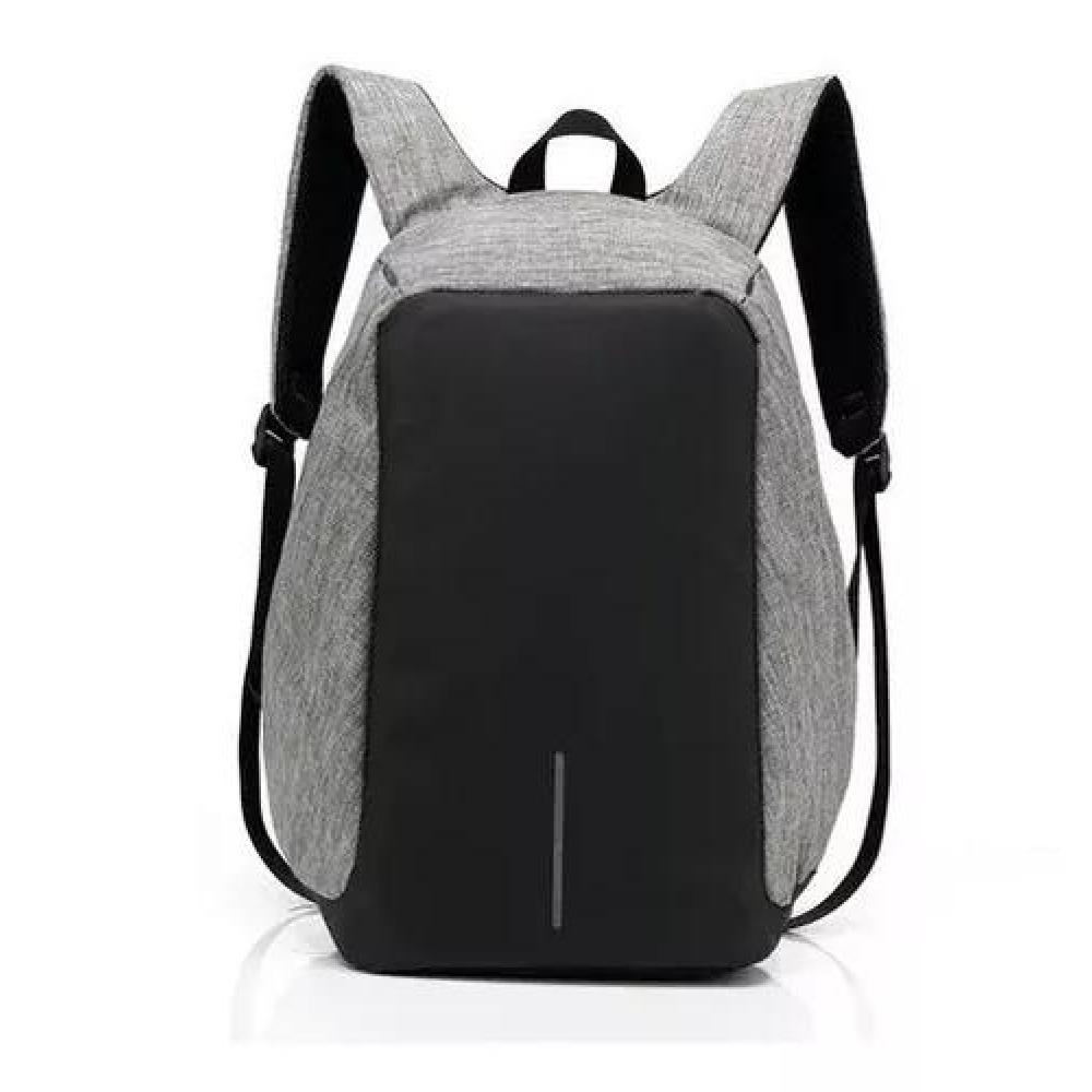 MOCHILA ANTIRROBO CON SEGURIDAD AJUSTABLE ACOLCHADA GRIS - 1
