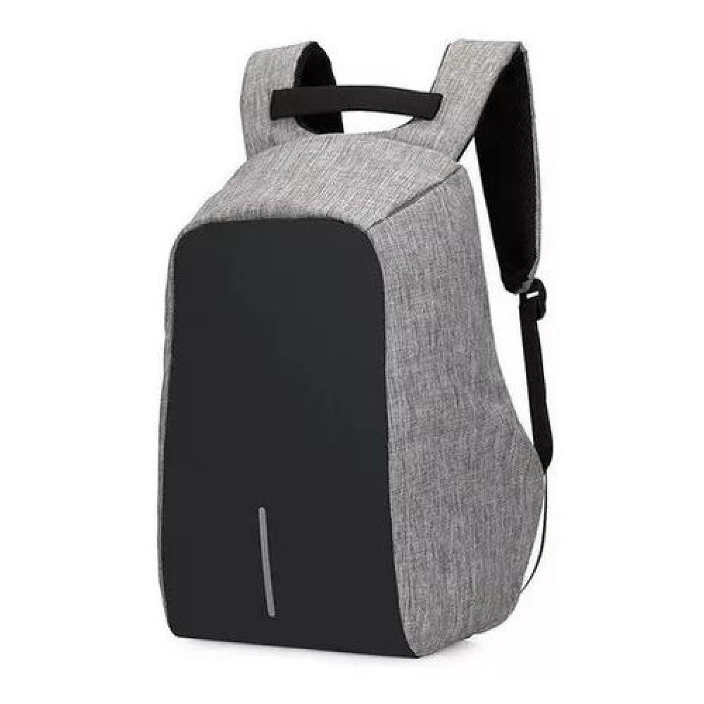 MOCHILA ANTIRROBO CON SEGURIDAD AJUSTABLE ACOLCHADA GRIS - 2