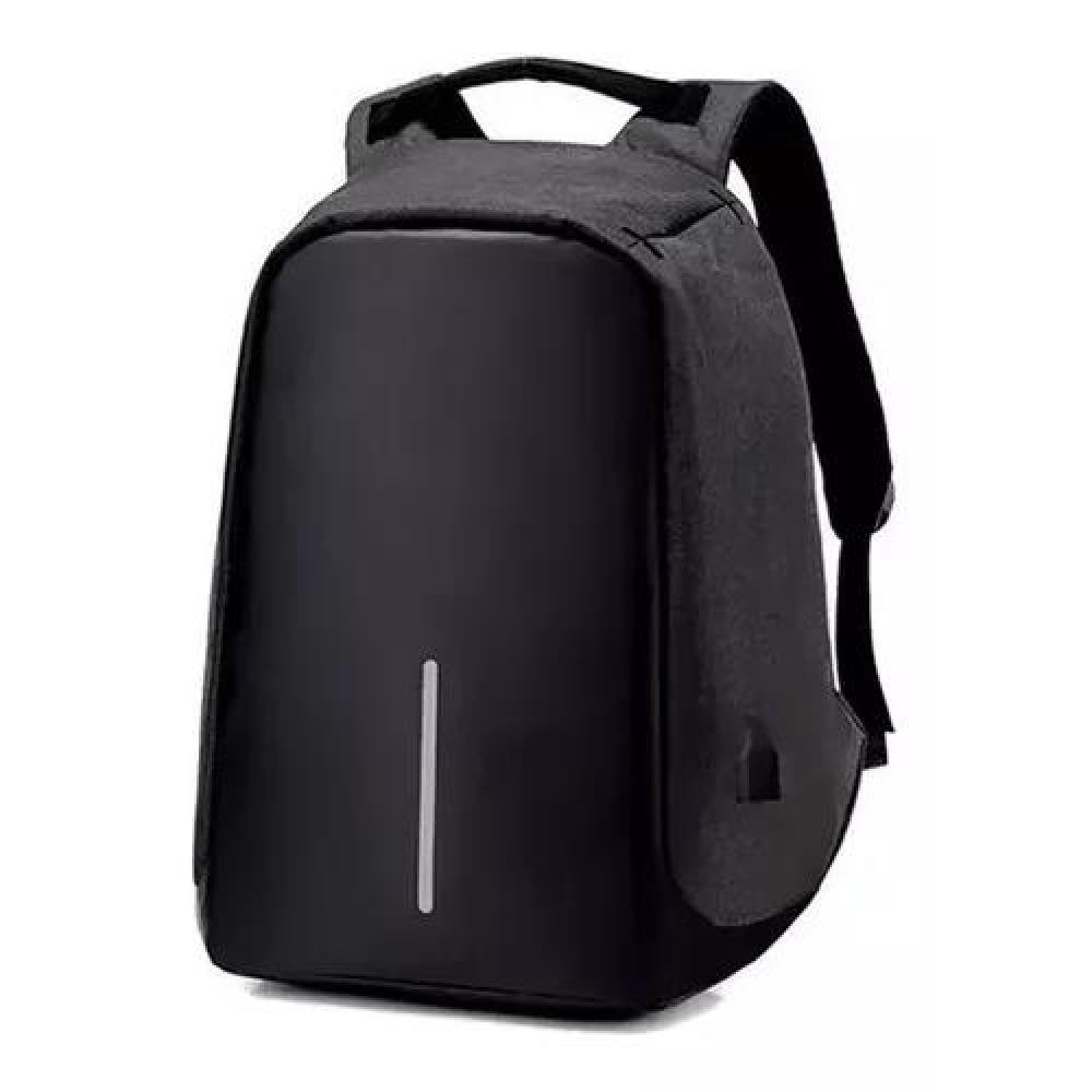 MOCHILA ANTIRROBO CON SEGURIDAD AJUSTABLE ACOLCHADA NEGRA - 1