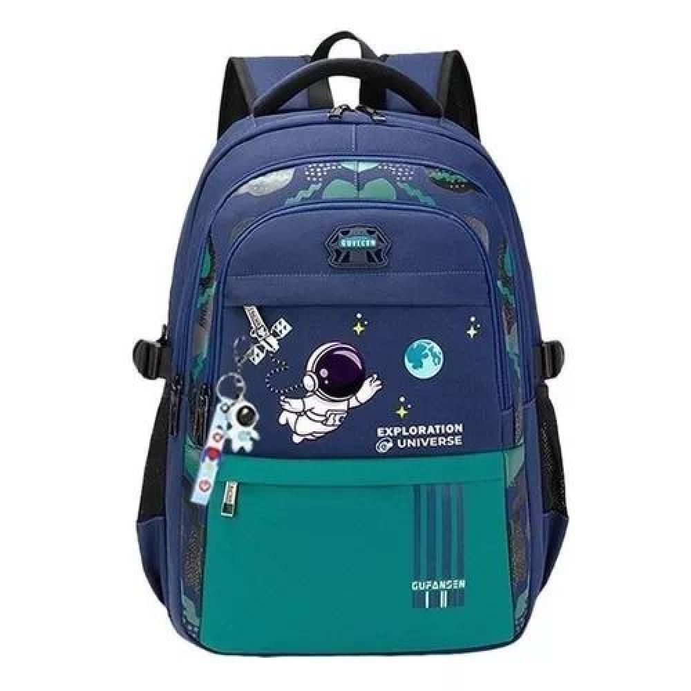 MOCHILA ESCOLAR DE ESPALDA PARA NIÑOS, MORRAL NOTEBOOK COLOR AZUL - 1