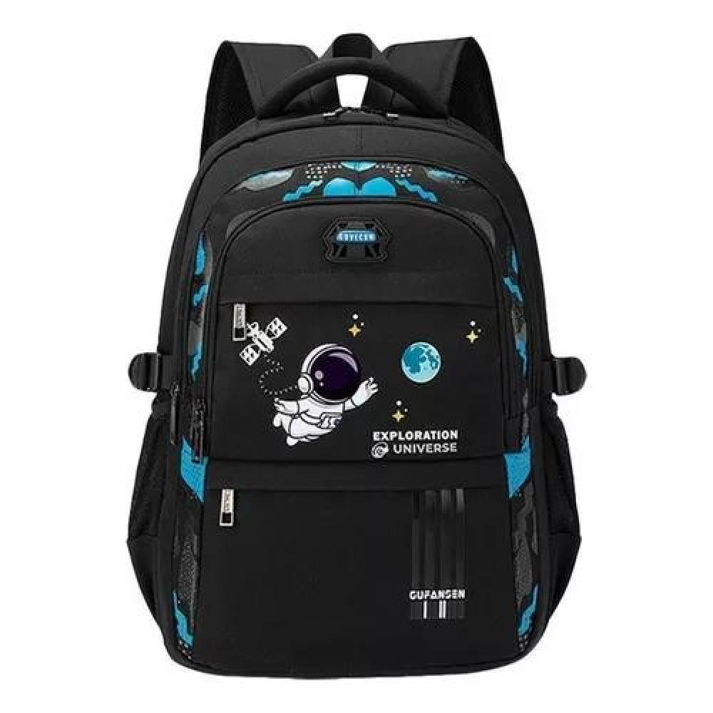 MOCHILA ESCOLAR DE ESPALDA PARA NIÑOS, MORRAL NOTEBOOK COLOR NEGRO - 1