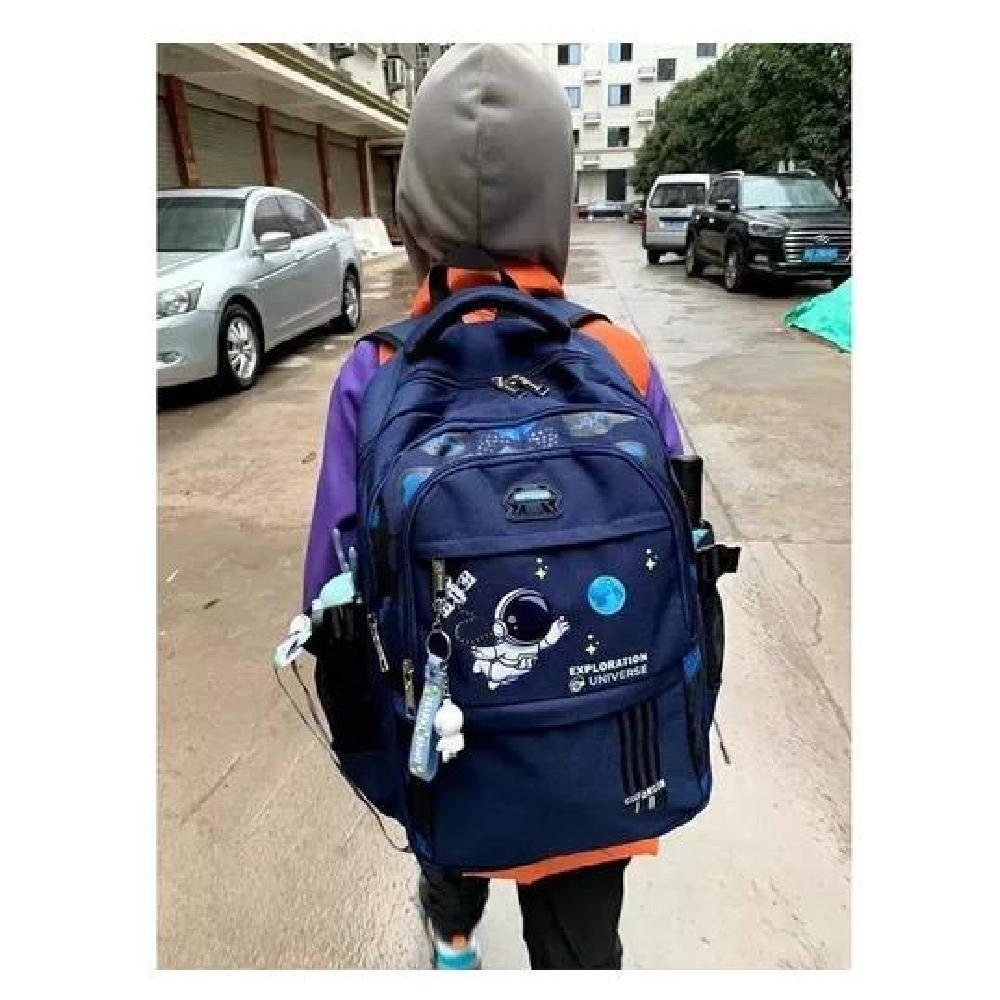 MOCHILA ESCOLAR DE ESPALDA PARA NIÑOS, MORRAL NOTEBOOK COLOR NEGRO - 4