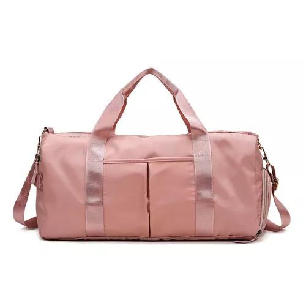 BOLSA DE GRAN CAPACIDAD PARA VIAJES Y DEPORTES, COLOR ROSADO - 1