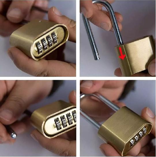 CANDADO CLAVE INOXIDABLE 4 DÍGITOS EXTERIOR WATERPROOF CO... - 5