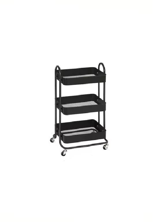 CARRITO ORGANIZADOR MULTIUSO CON RUEDAS ACERO CASATUA NEGRO - 1