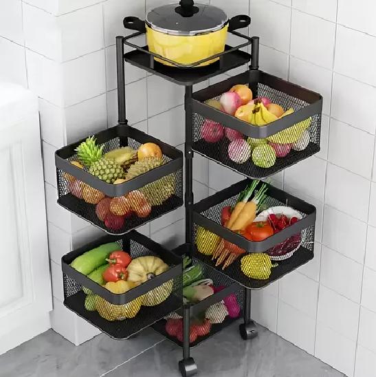CARRO ORGANIZADOR RUEDAS VERDURAS 5 NIVELES - 5