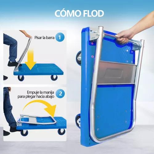 CARRO DE CARGA YEGUA PLEGABLE 300 KG COLOR CELESTE - 4