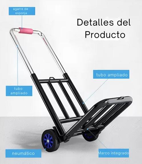 CARRO PLEGABLE DE CARGA 100 KG + PULPO NEGRO - 4