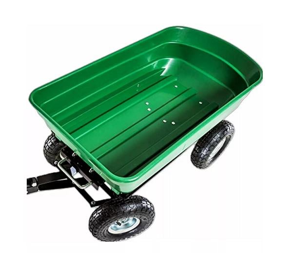 CARRO DE CARGA CON RUEDAS PLÁSTICO COLOR VERDE - 3