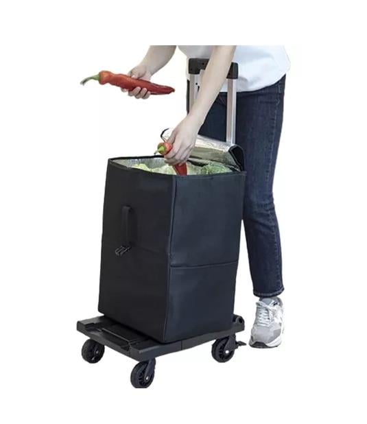 CARRO DE CARGA PLAGABLE TIPO PLATAFORMA 300 K NEGRO - 5