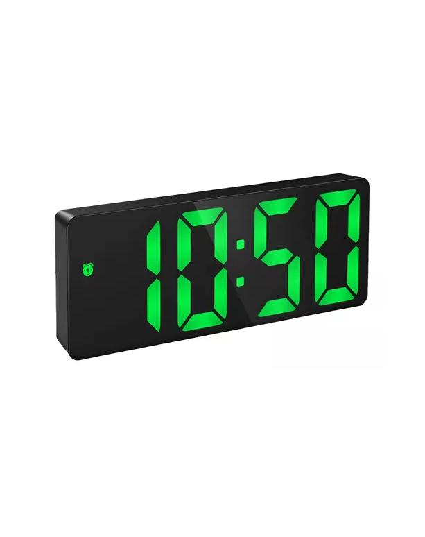 RELOJ DESPERTADOR DIGITAL LED ESCRITORIO RELOJ ALARMA MES... - 1