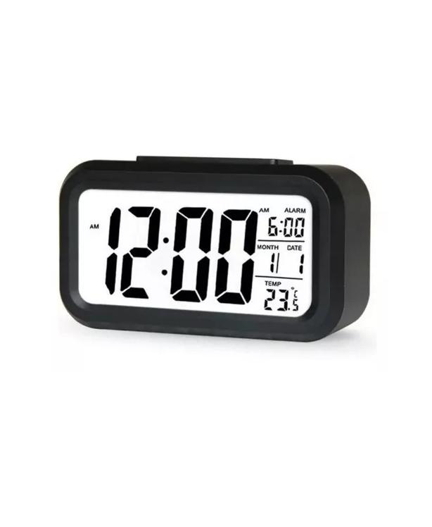 RELOJ DESPERTADOR PANTALLA LED COLOR NEGRO - 1