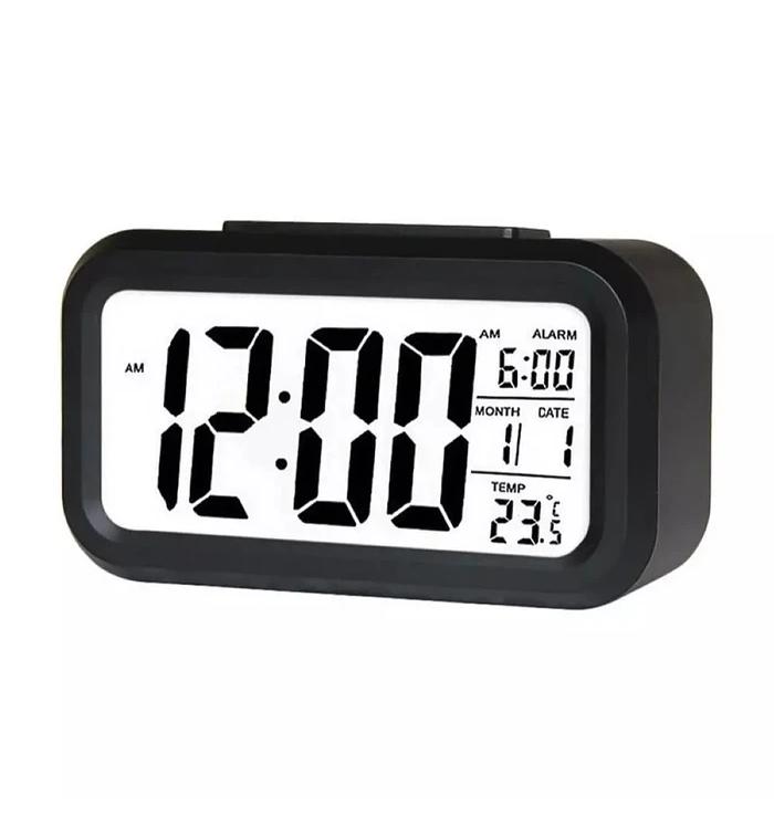 RELOJ DESPERTADOR PANTALLA LED COLOR NEGRO - 2