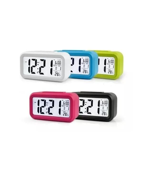 RELOJ DESPERTADOR PANTALLA LED COLOR BLANCO - 2