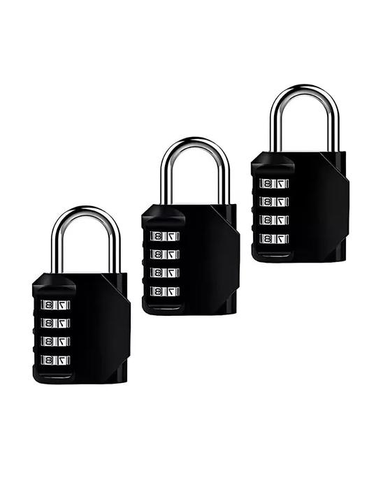 X3 CANDADO NUMERICA 4 DIGITOS CANDADOS SEGURIDAD CON CLAVE - 2