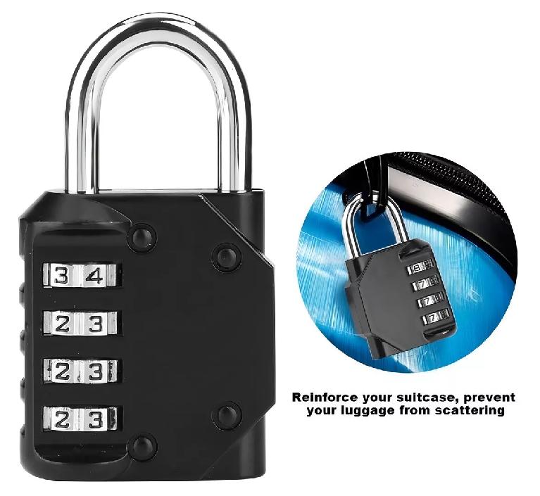 X3 CANDADO NUMERICA 4 DIGITOS CANDADOS SEGURIDAD CON CLAVE - 3