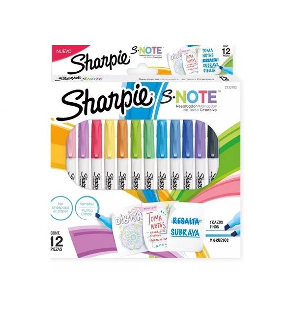 MARCADOR SHARPIE S NOTE X12 MULTICOLOR - 3