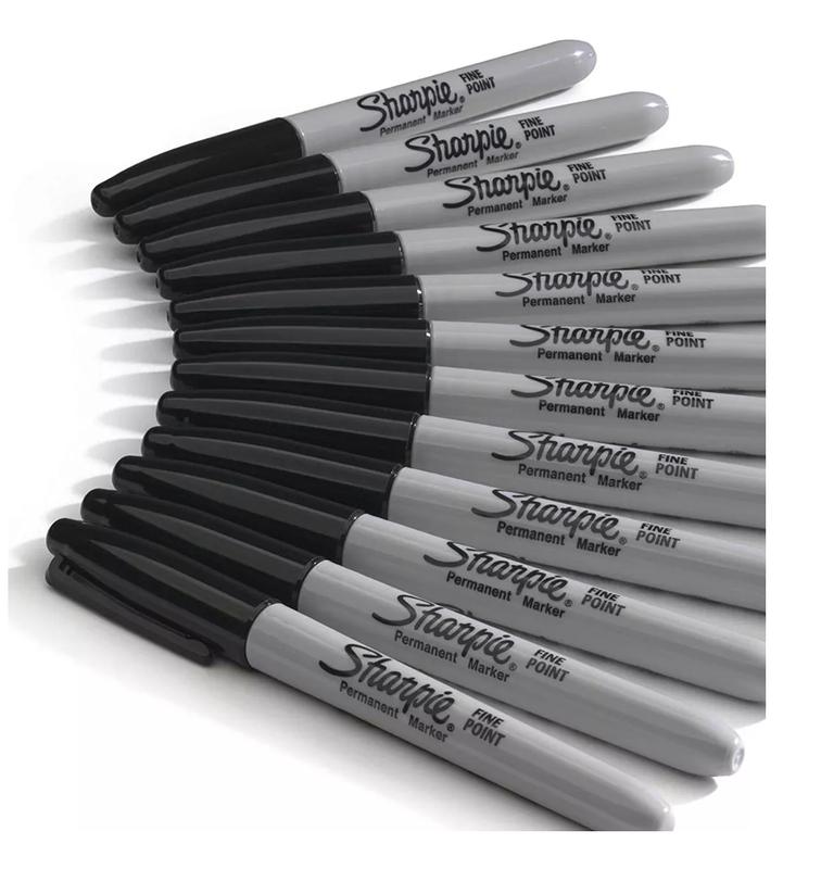 MARCADOR PERMANENTE SHARPIE PUNTA FINA NEGRO CAJA X12+2 - 2