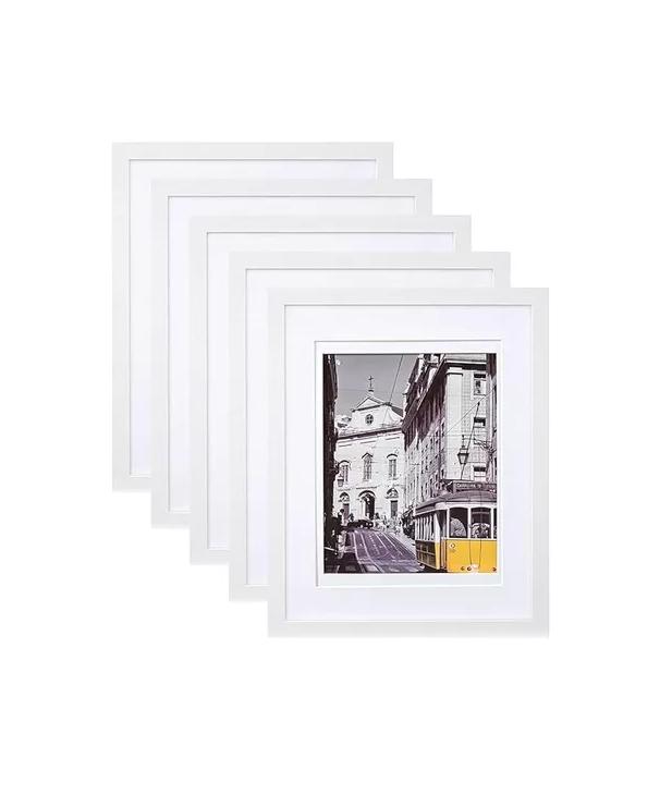 PACK DE 5 MARCOS PARA FOTO PORTARRETRATO A4 CUADRO MARRÓN CLARO - 2